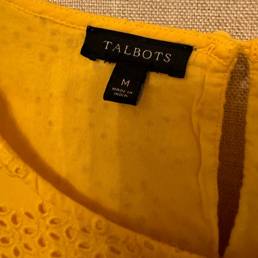 Talbots yellow popover top medium - Picture 3 of 3